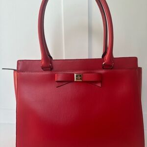 Kate Spade New York Cedar Street Bow Harmony Tote – Red Leather